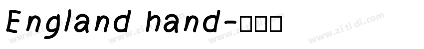 England hand字体转换